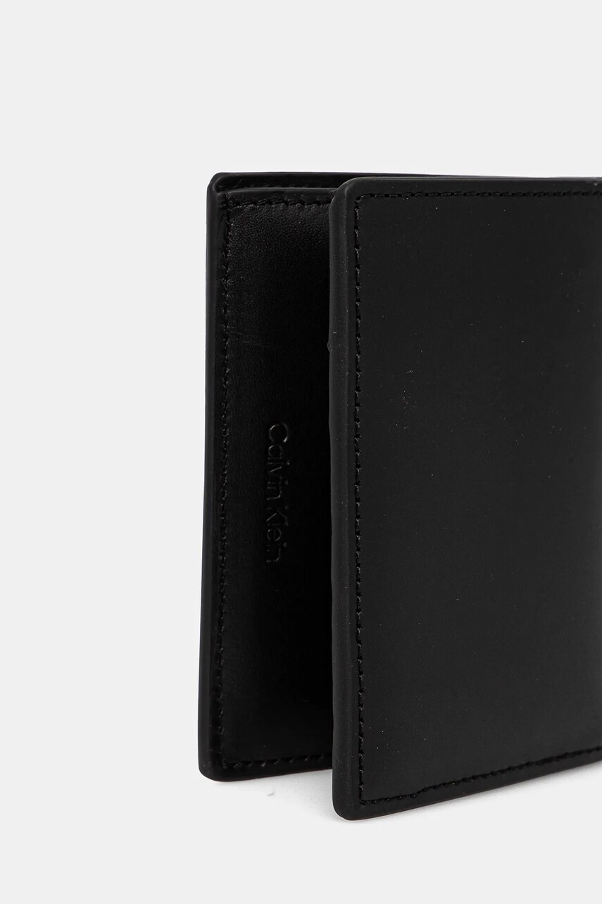 Шкіряний гаманець Calvin Klein чоловічий колір чорний K50K512846