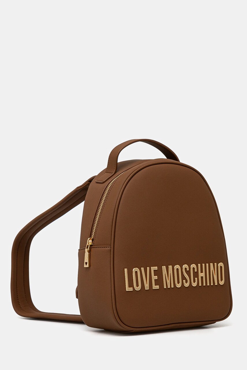 Рюкзак Love Moschino жіночий колір коричневий малий з аплікацією JC4197PP1
