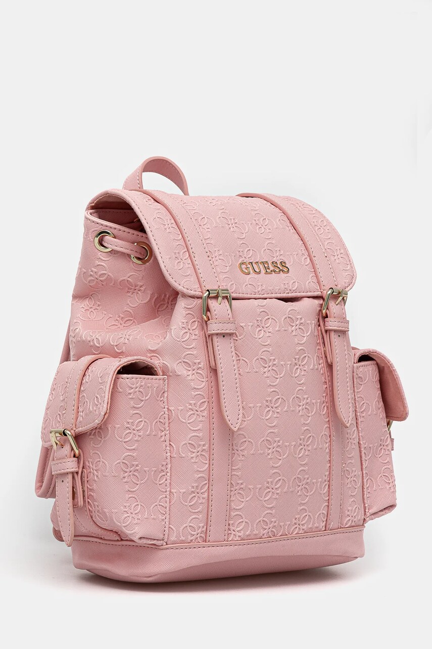 Рюкзак Guess жіночий колір рожевий малий однотонний V5RZ05 WGZ00