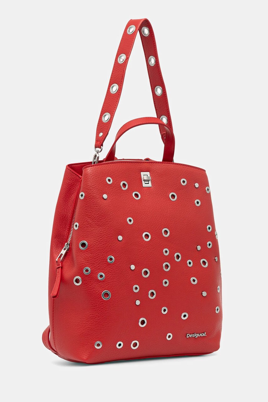 Рюкзак Desigual REBEL SUMY RED жіночий колір червоний малий з аплікацією 25SAKP31
