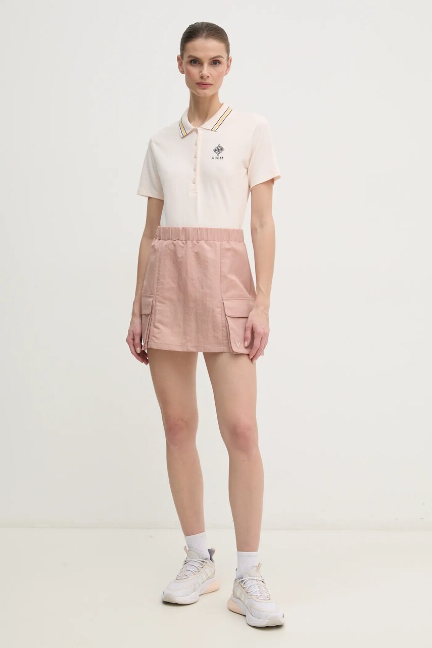 Поло Guess SUZANNE жіноче колір бежевий V5RP02 KCOK1