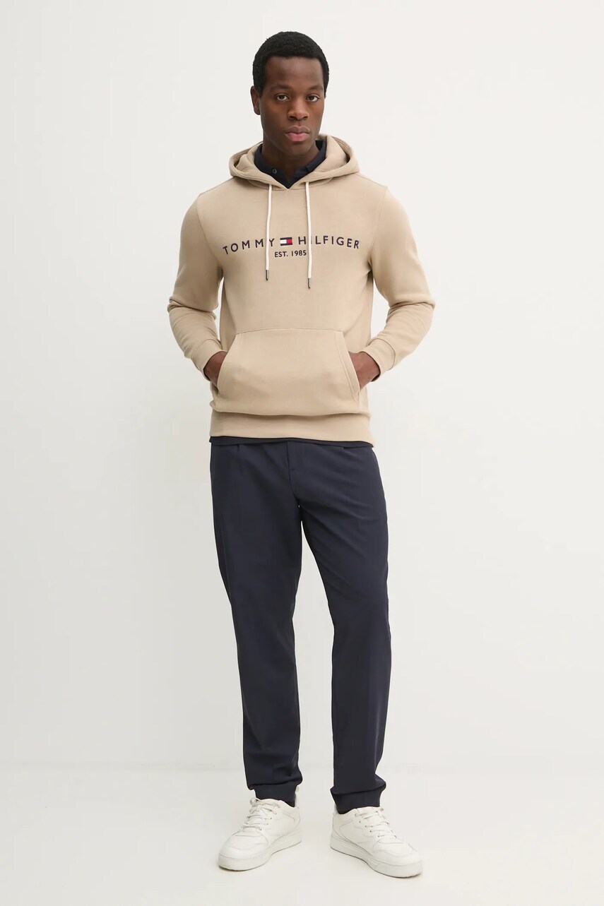 Поло Tommy Hilfiger чоловіче колір синій з аплікацією MW0MW37518