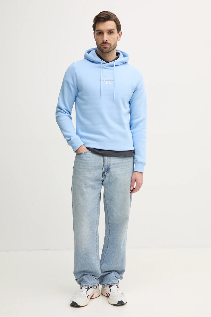 Поло Calvin Klein Jeans чоловіче колір сірий однотонне J30J327534