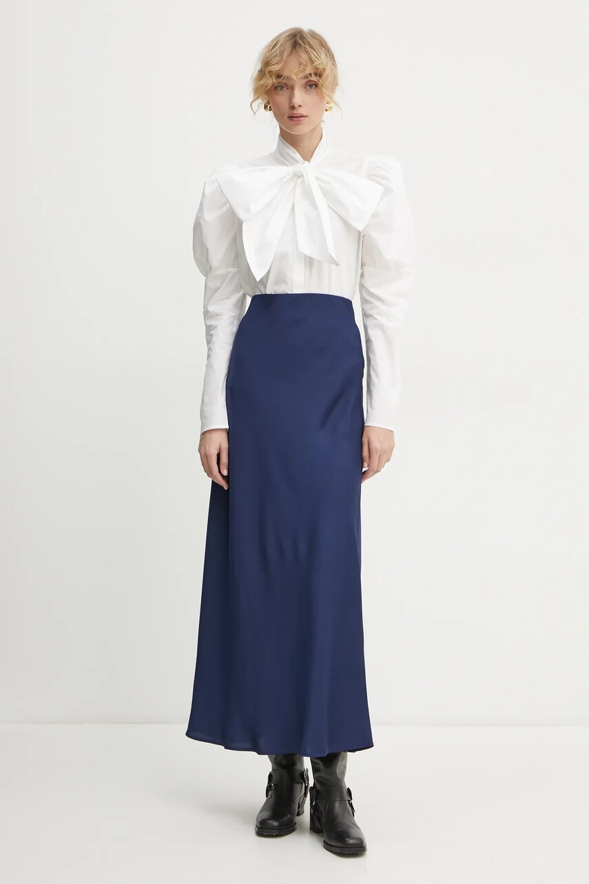 Спідниця Bruuns Bazaar колір синій maxi пряма BBW4296