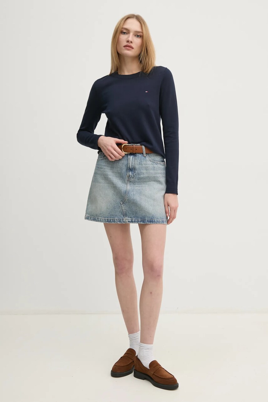 Джинсова спідниця Tommy Hilfiger mini розкльошена WW0WW44334