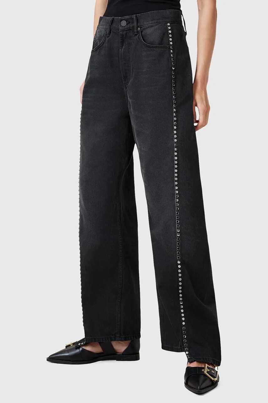 Бавовняні джинси AllSaints FRANKIE жіночі висока посадка W040EC