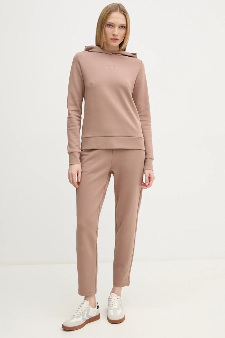 Спортивні штани Calvin Klein колір коричневий однотонні K20K207945