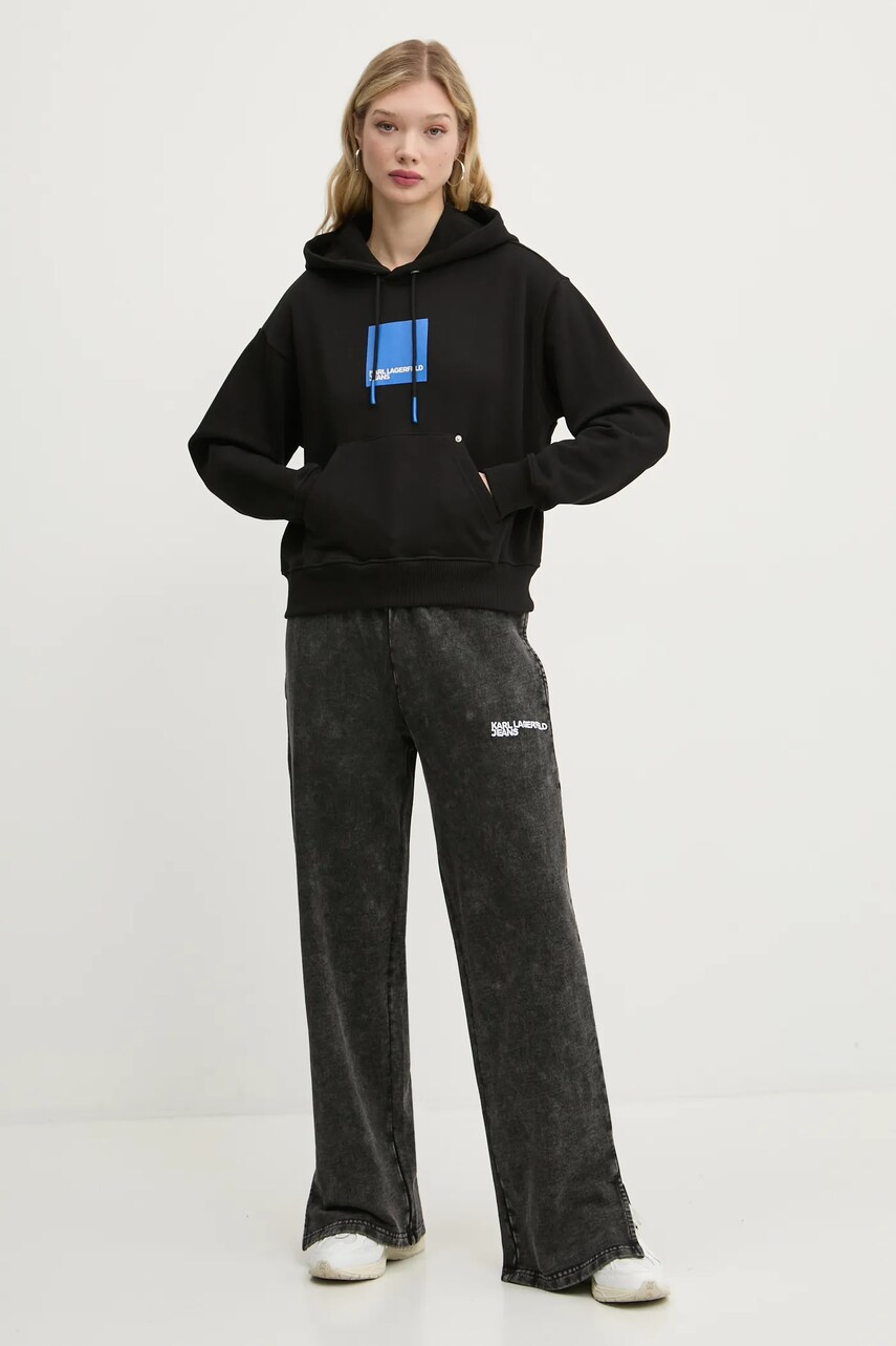Штани Karl Lagerfeld Jeans жіночі колір сірий меланж A1W10057