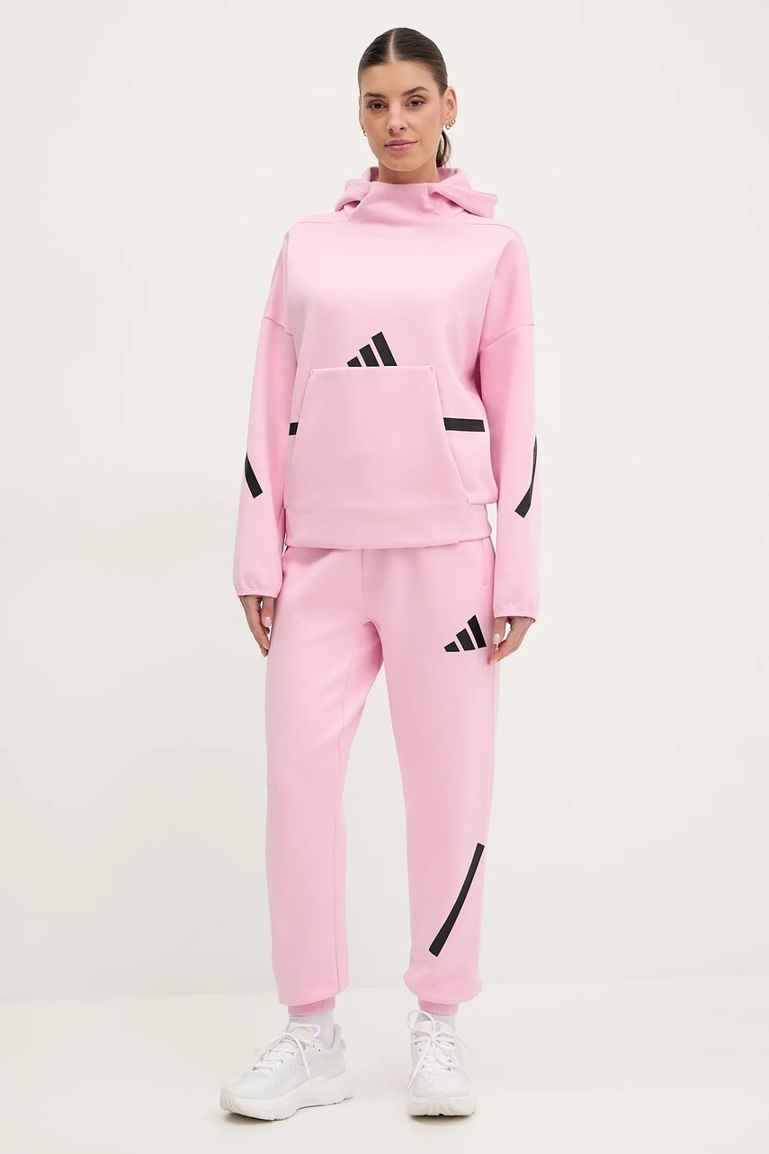 Спортивні штани adidas Z.N.E. жіночі колір рожевий JC5405
