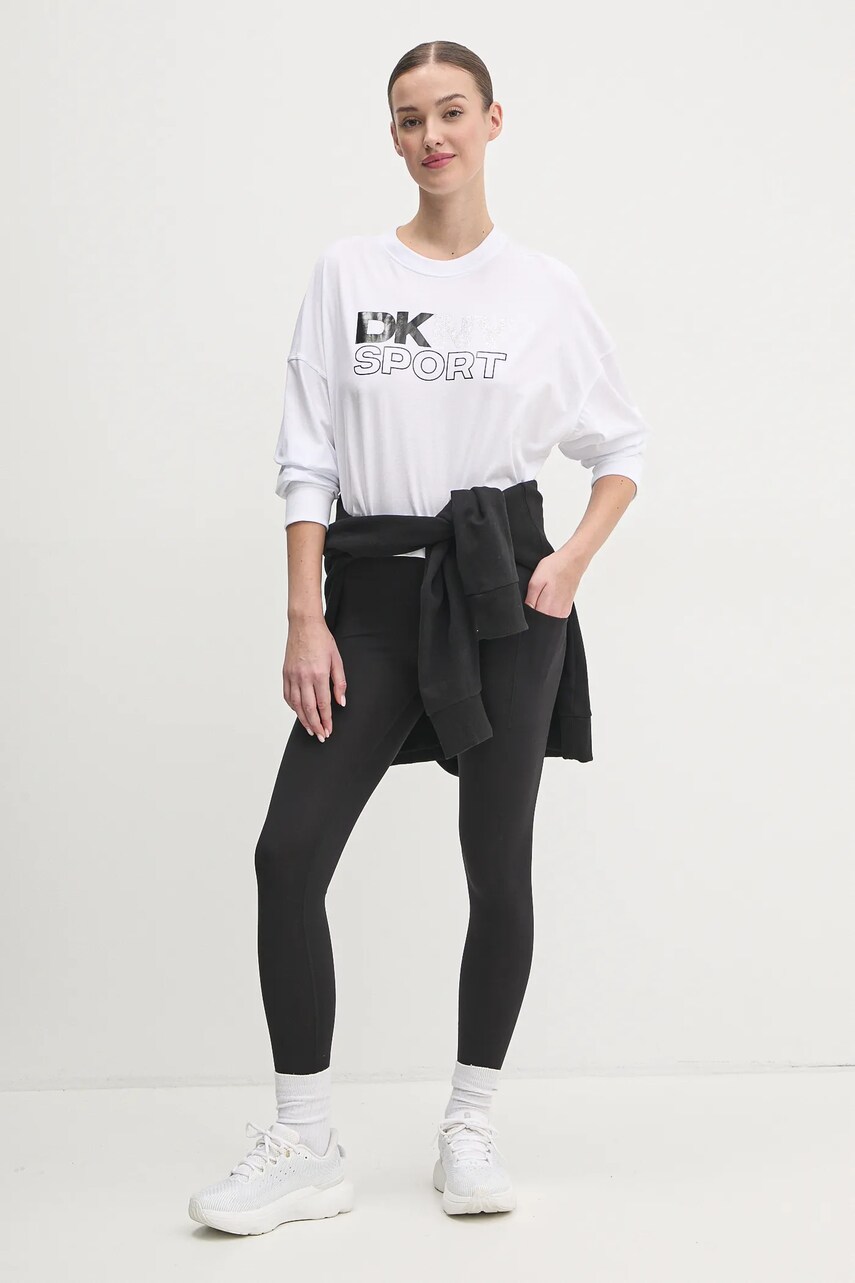 Легінси Dkny жіночі колір чорний однотонні DP5P3555