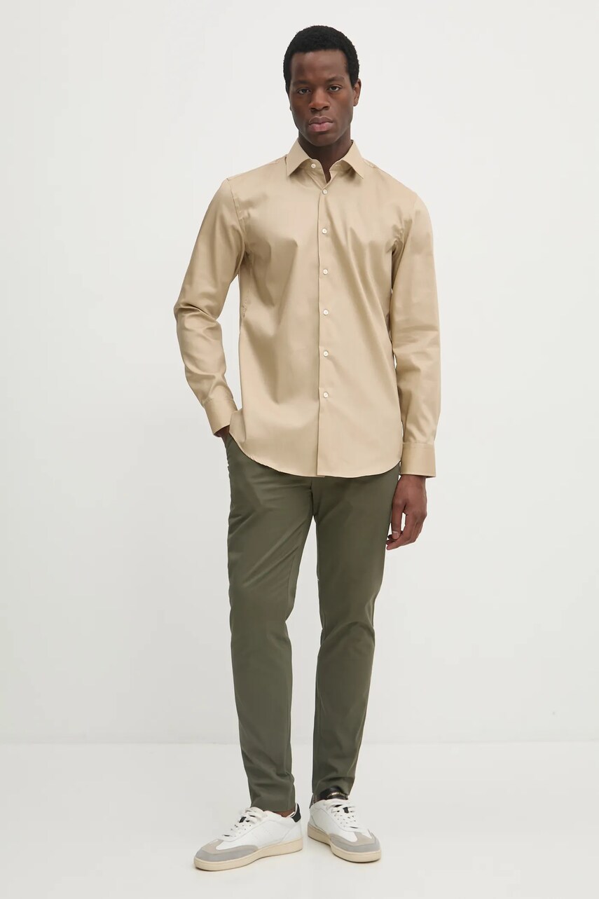 Штани Calvin Klein чоловічі колір зелений облягаючі K10K113423