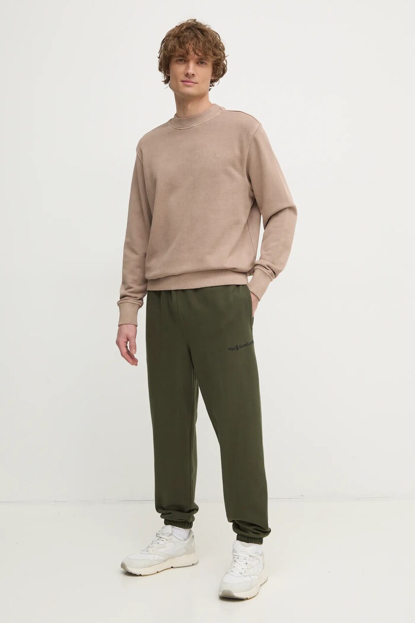 Спортивні штани Polo Ralph Lauren колір зелений однотонні 710961136