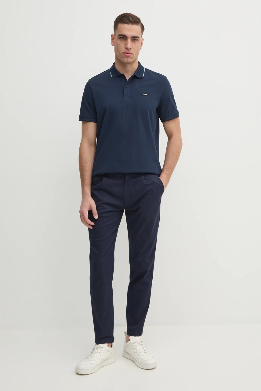 Штани Calvin Klein чоловічі колір синій фасон chinos K10K114104