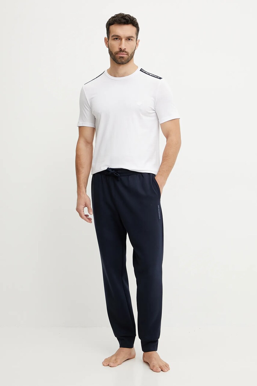 Штани лаунж Emporio Armani Underwear чоловічі колір синій однотонні EM000500 AF10790
