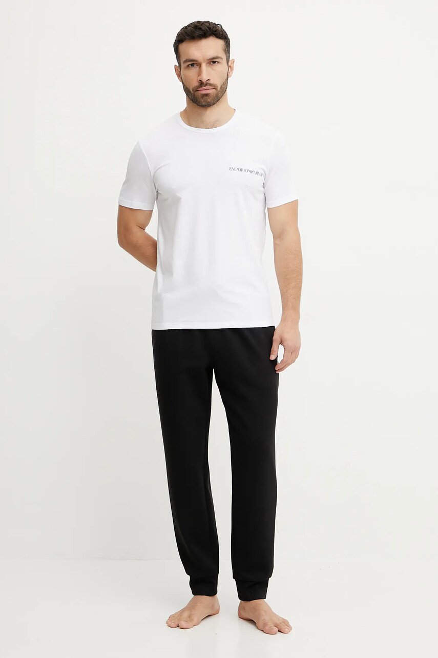 Штани лаунж Emporio Armani Underwear чоловічі колір чорний однотонні EM000500 AF10790