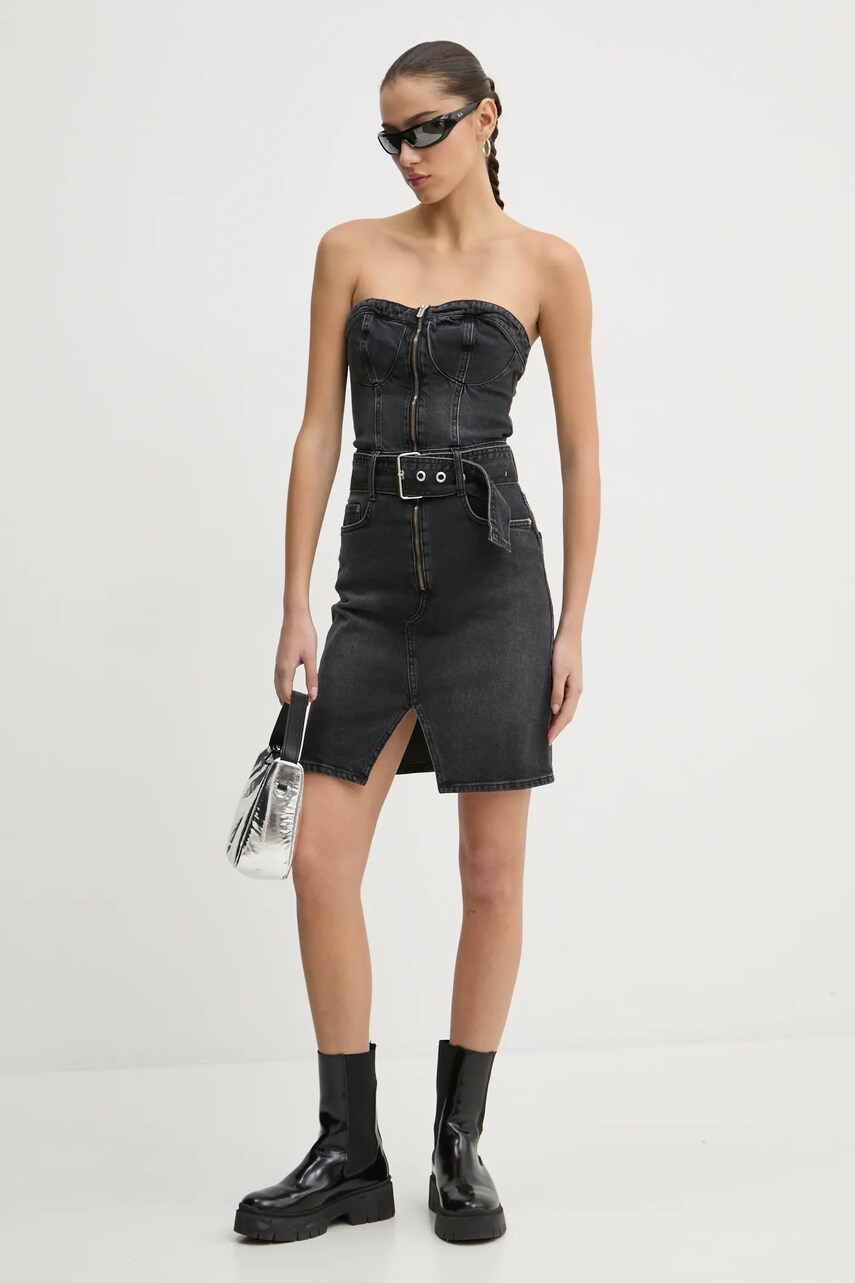 Сукня Karl Lagerfeld Jeans колір сірий mini розкльошена A1W13006