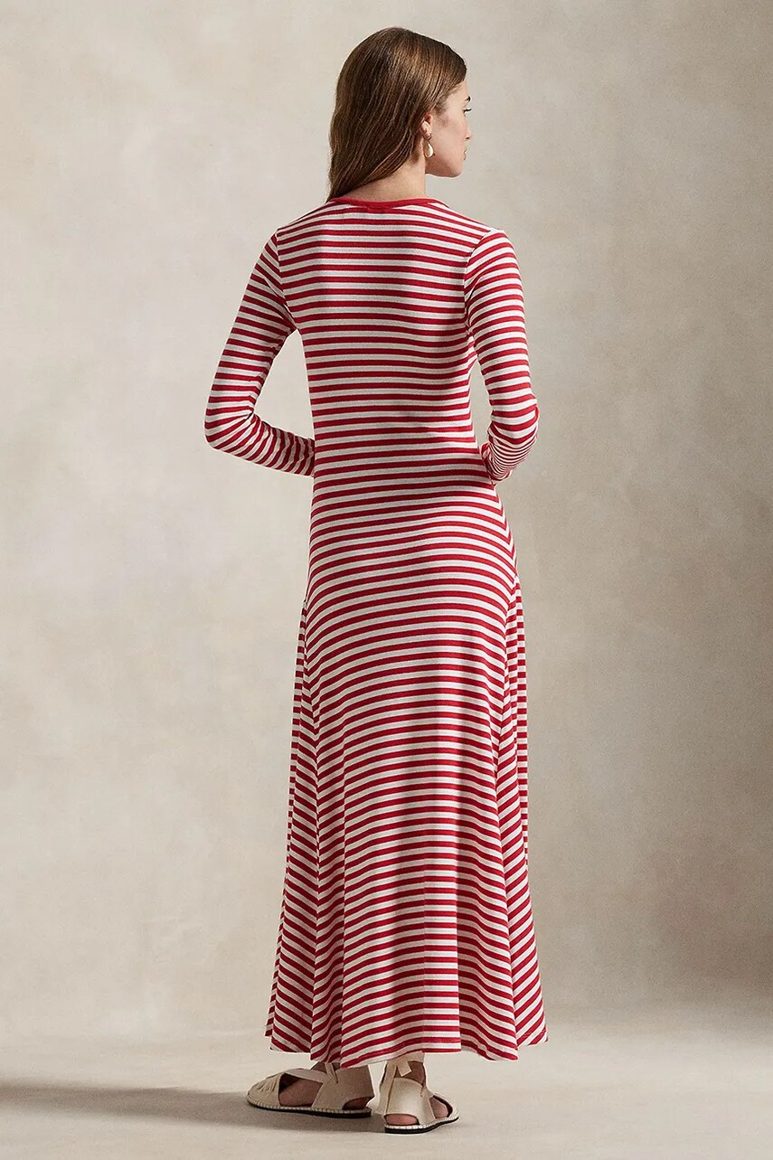 Сукня Polo Ralph Lauren колір червоний maxi розкльошена 211959125