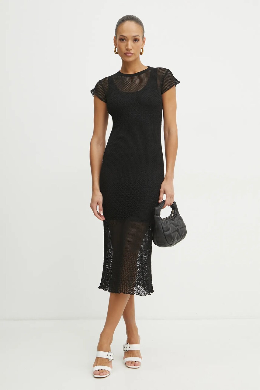 Сукня Pinko колір чорний maxi пряма 104643 A2EB