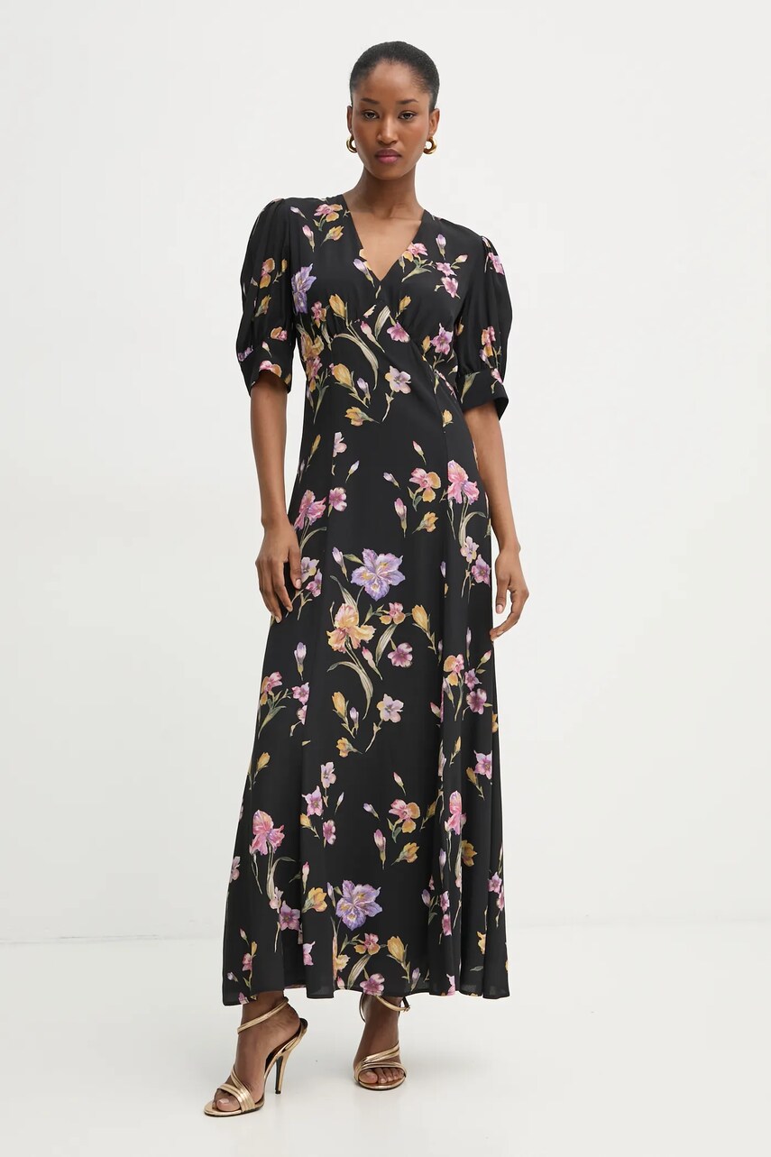 Сукня Twinset колір чорний maxi розкльошена 251TP2770