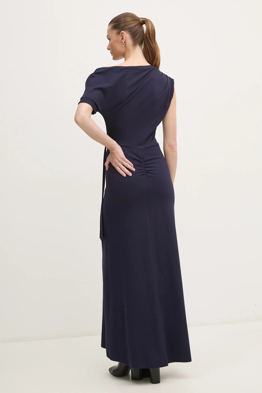 Сукня DIANE VON FURSTENBERG колір синій maxi розкльошена DVFDS4S009