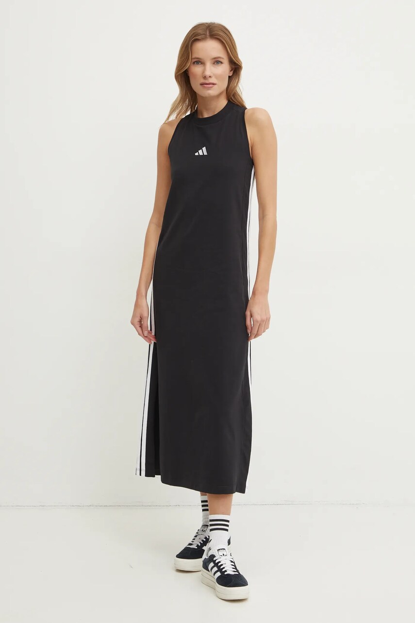 Сукня adidas Essentials колір чорний maxi облягаюча JE1208
