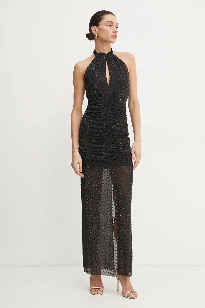 Сукня Guess BRENNA колір чорний maxi облягаюча W5RK51 KCJO0