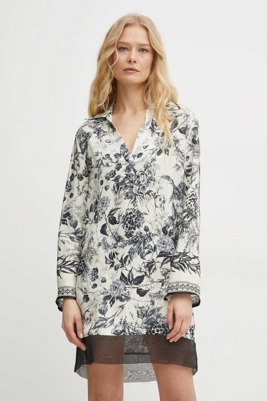 Сукня Simona Corsellini колір бежевий mini oversize P25CPAB001