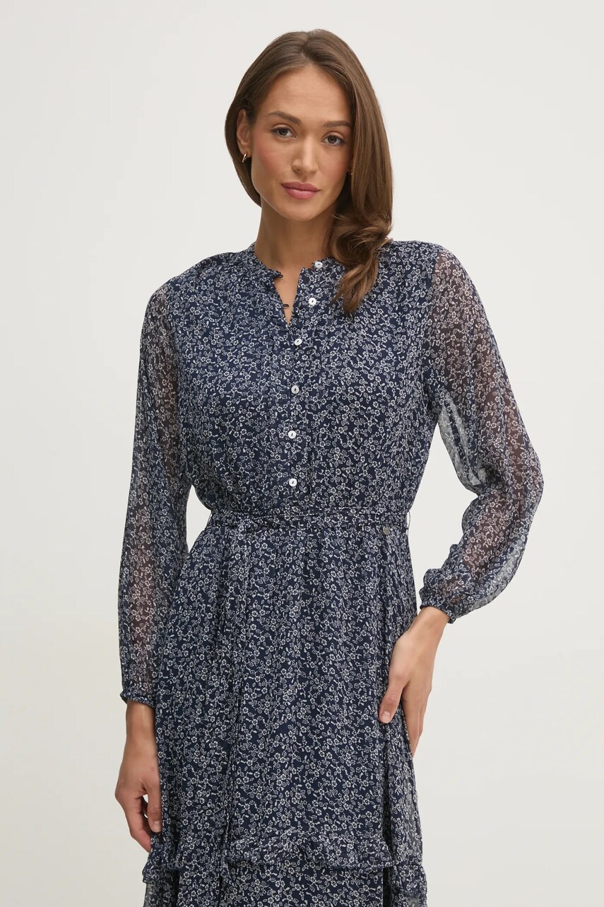 Сукня Pepe Jeans CAMELIA колір синій maxi розкльошена PL953679