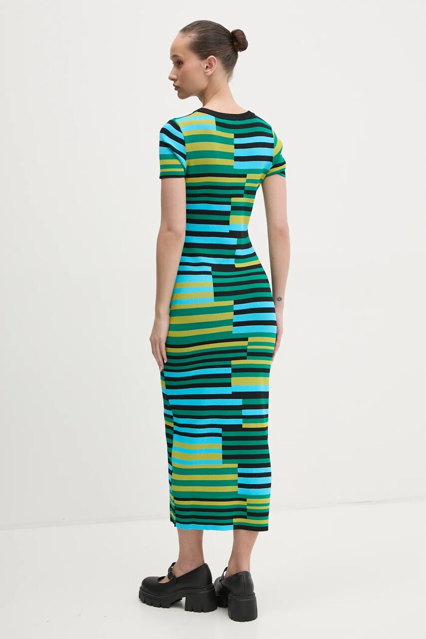 Сукня Desigual URUGUAY колір зелений maxi облягаюча 25SWVF04
