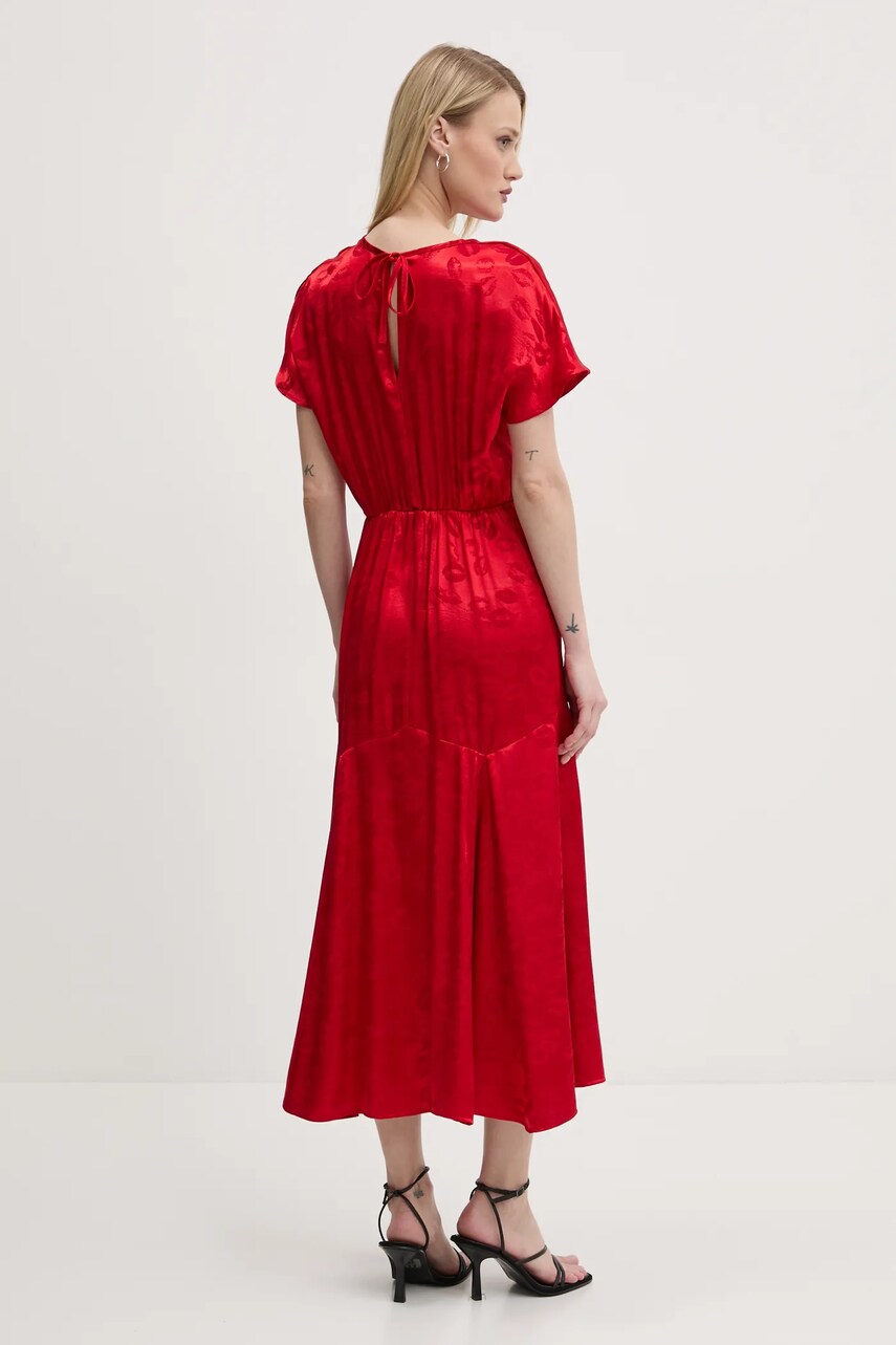 Сукня Never Fully Dressed Erin колір червоний midi розкльошена NFDDR1921