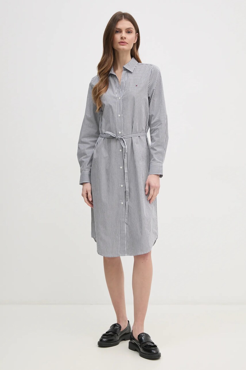 Сукня Tommy Hilfiger колір білий midi пряма WW0WW45581