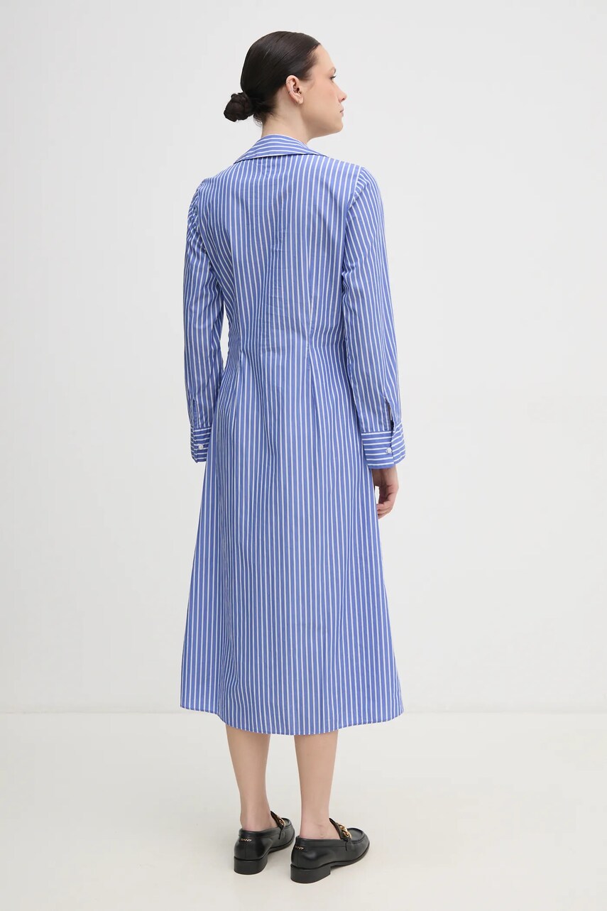 Бавовняна сукня Tommy Hilfiger колір фіолетовий midi розкльошена WW0WW44670