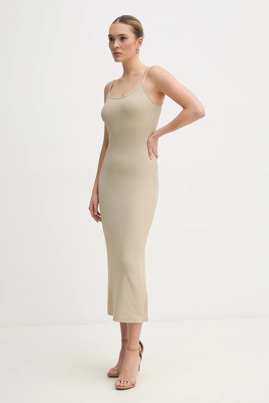 Сукня Calvin Klein Jeans колір бежевий maxi облягаюча J20J225288