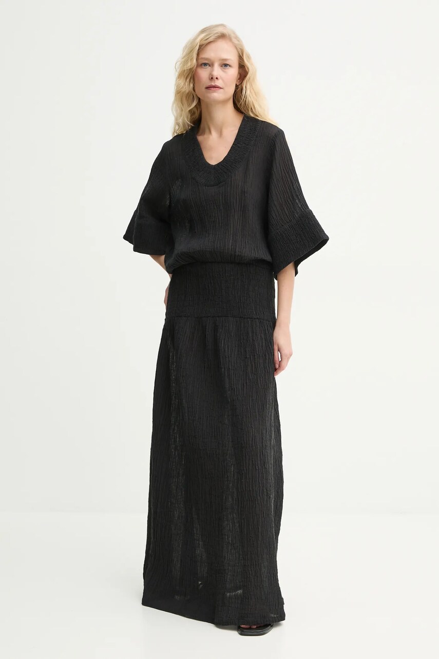 Сукня By Malene Birger ANAIS колір чорний maxi розкльошена 103391