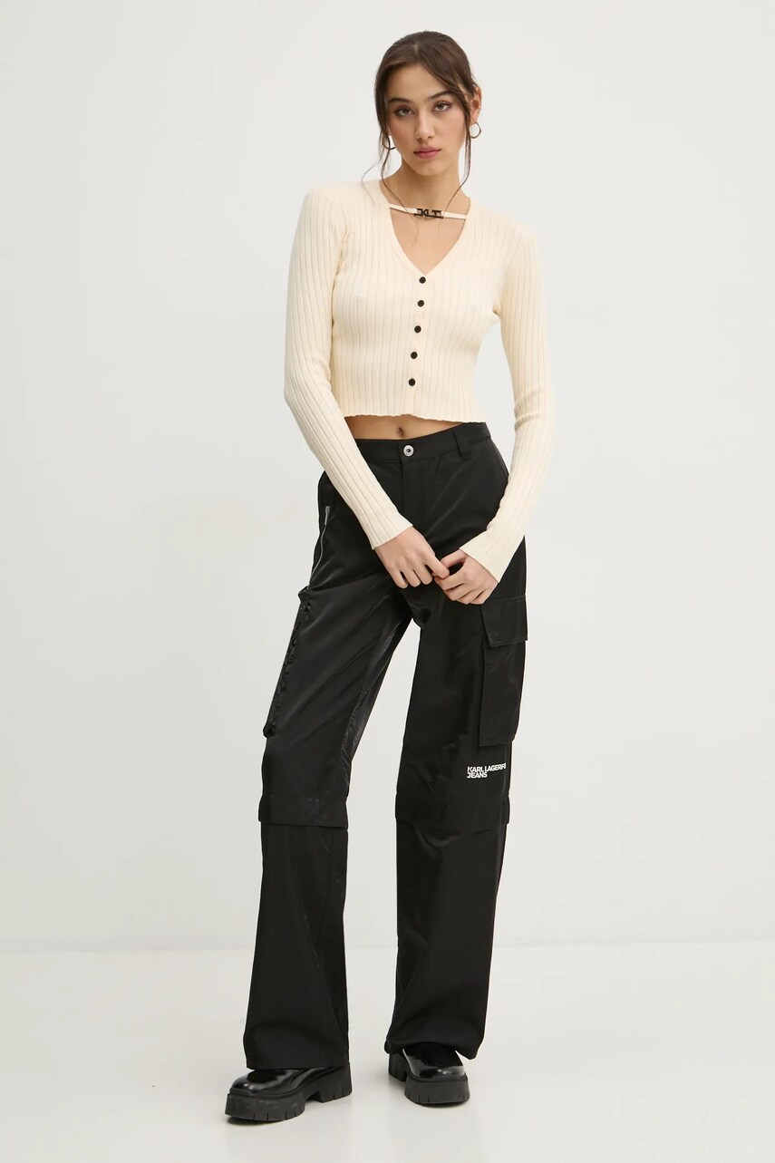 Джемпер Karl Lagerfeld Jeans жіночий колір бежевий легкий A1W18027