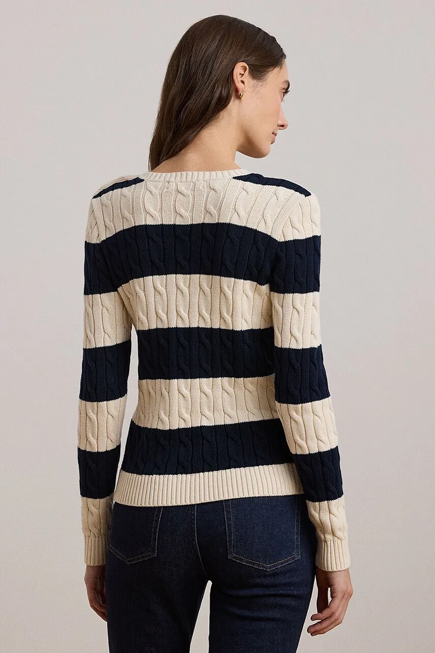 Бавовняний светр Lauren Ralph Lauren колір бежевий  200957480