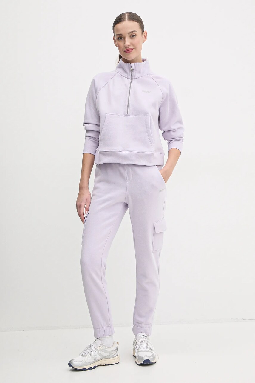 Кофта Dkny жіноча колір фіолетовий з аплікацією DP5T9993