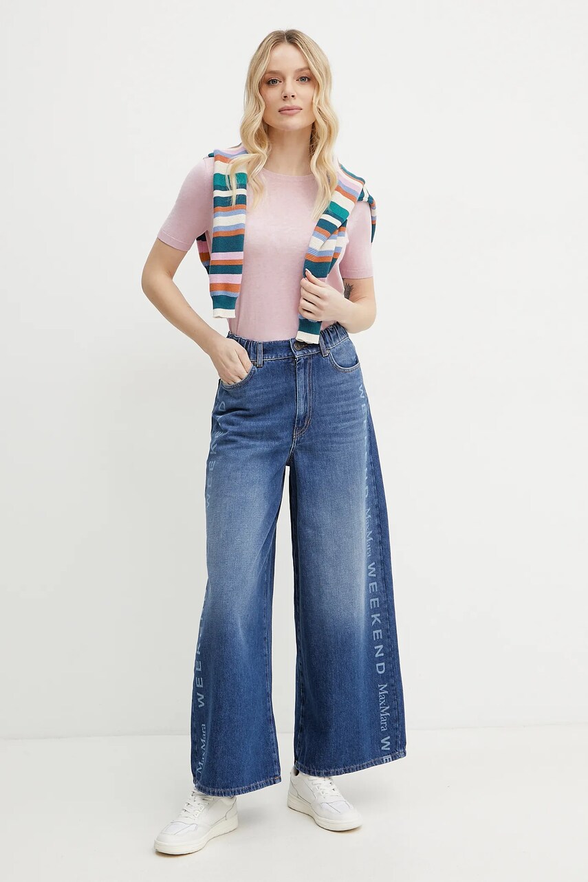 Шовковий светр Weekend Max Mara жіночий колір рожевий легкий 2515361041600