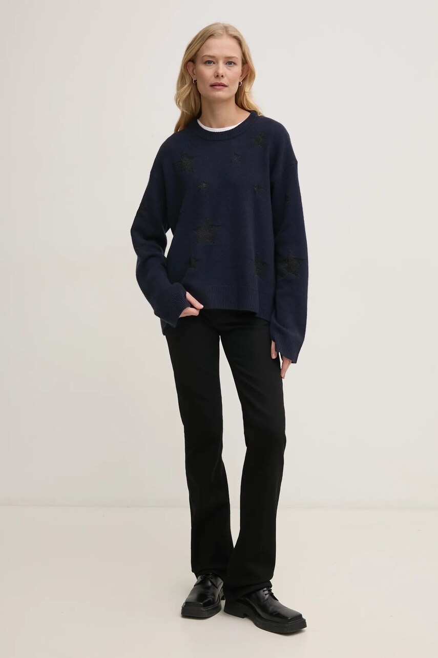Вовняний светр ZADIG&VOLTAIRE жіночий колір синій  KWSW01598
