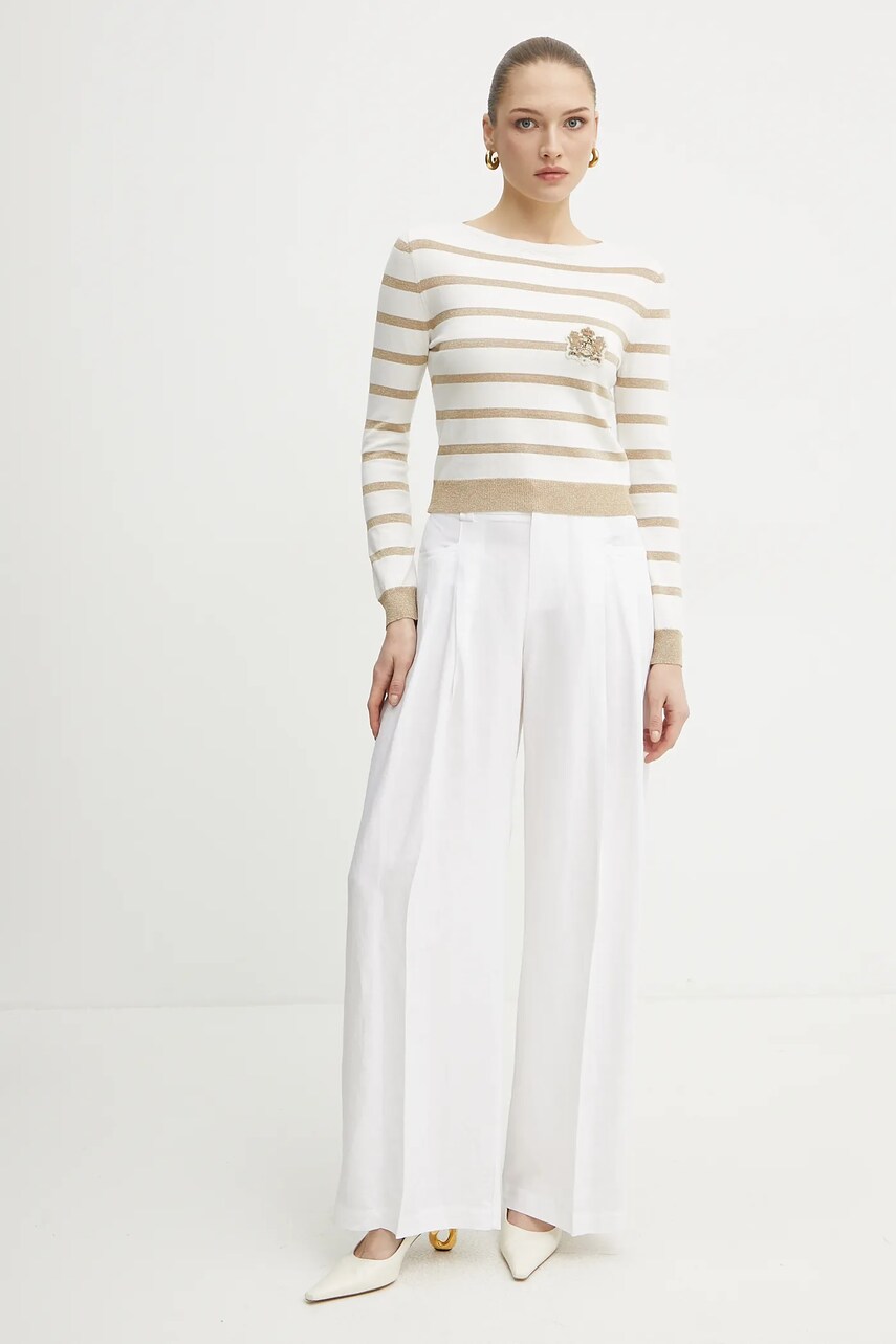 Светр Ermanno Scervino жіночий колір білий легкий 56TM029E80