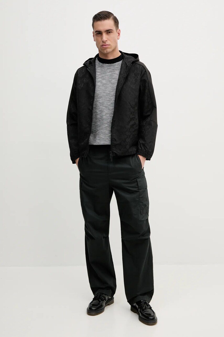 Бавовняна футболка Armani Exchange чоловіча колір синій візерунок XM000175 AF11966