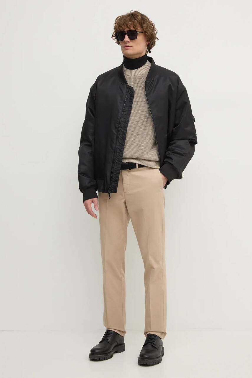 Светр Calvin Klein Jeans чоловічий колір бежевий  J30J326744