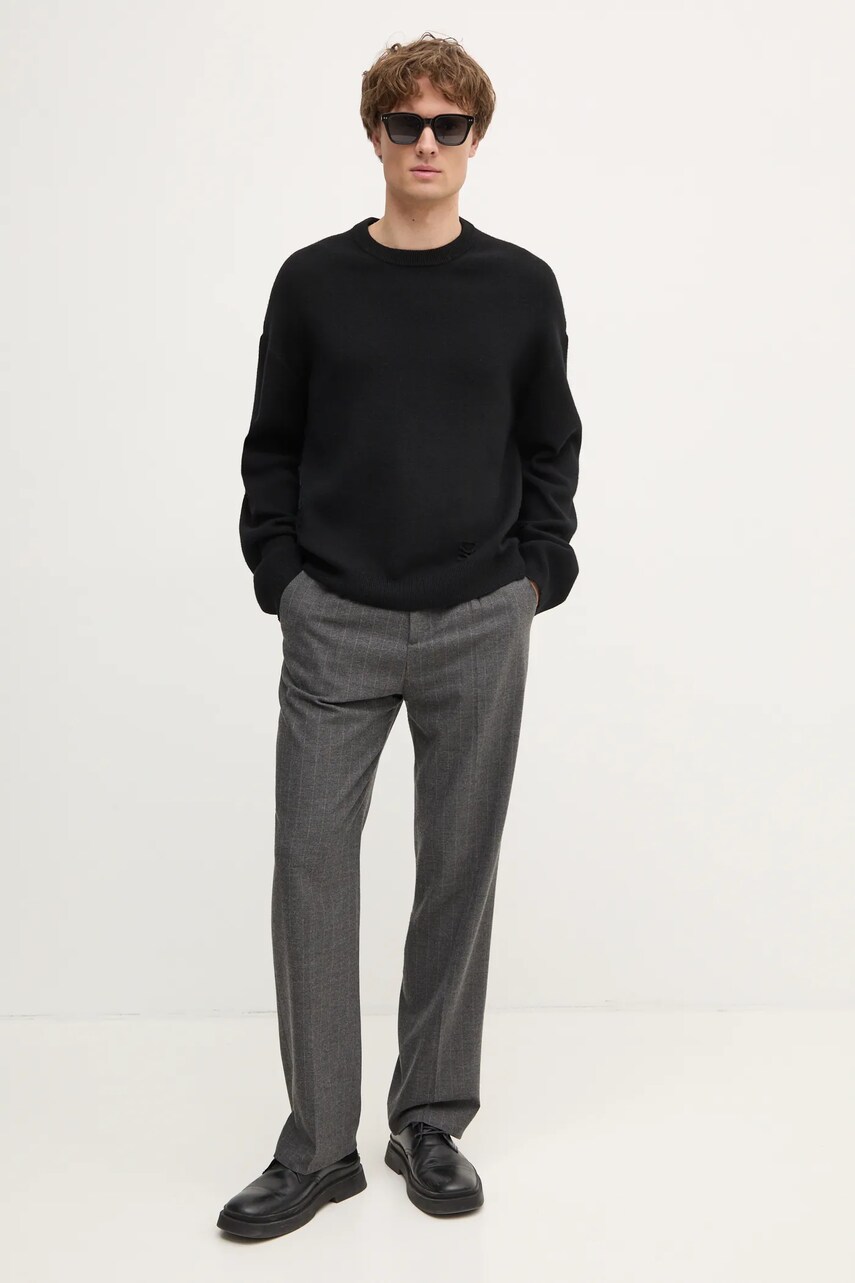 Вовняний светр ZADIG&VOLTAIRE чоловічий колір чорний теплий KMSW00711