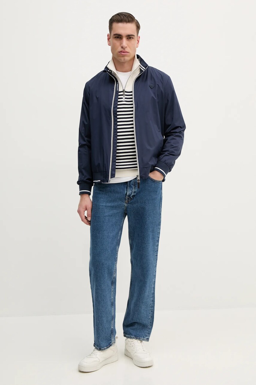 Бавовняний светр Tommy Hilfiger чоловічий колір бежевий півгольф MW0MW38601