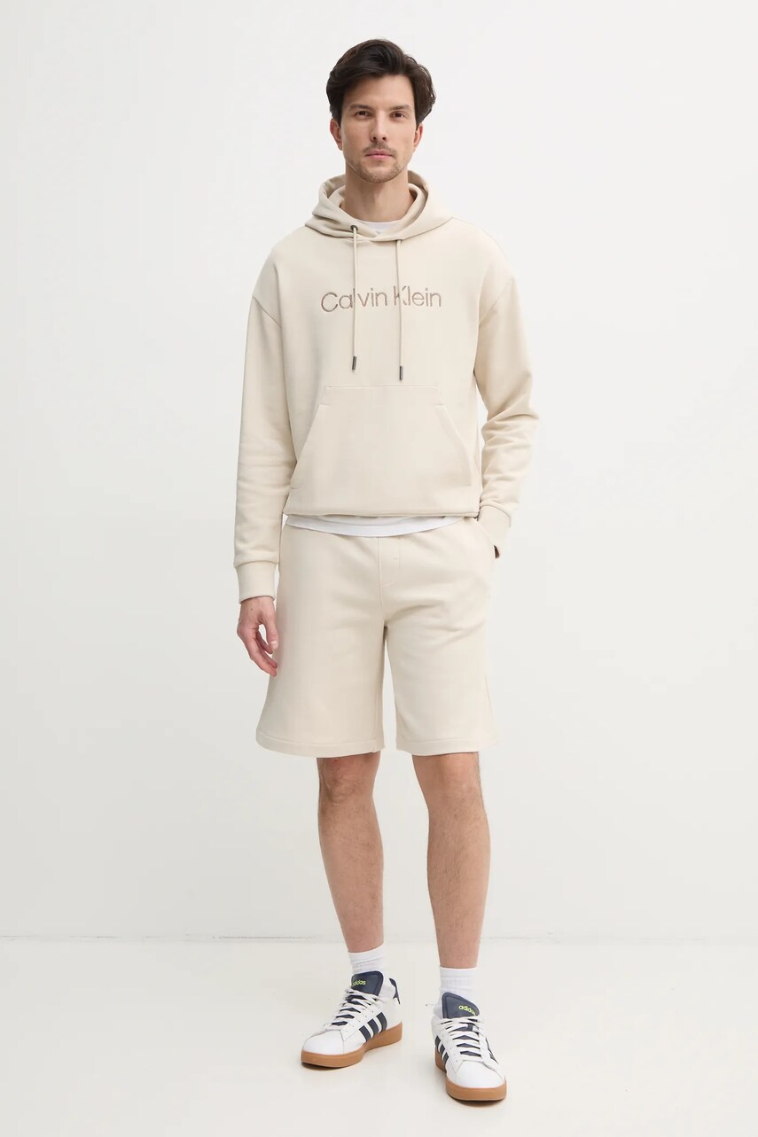 Бавовняні шорти Calvin Klein колір бежевий K10K114121