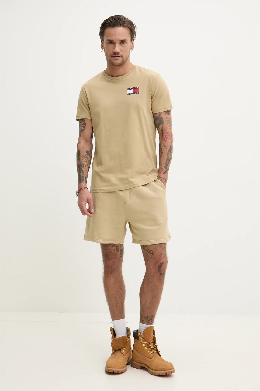 Шорти Tommy Jeans чоловічі колір зелений DM0DM21931