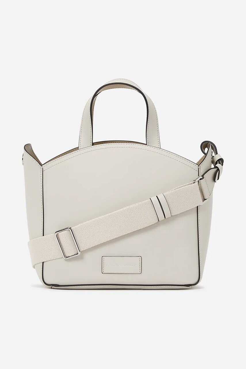 Шкіряна сумочка Karl Lagerfeld колір білий A1W30058