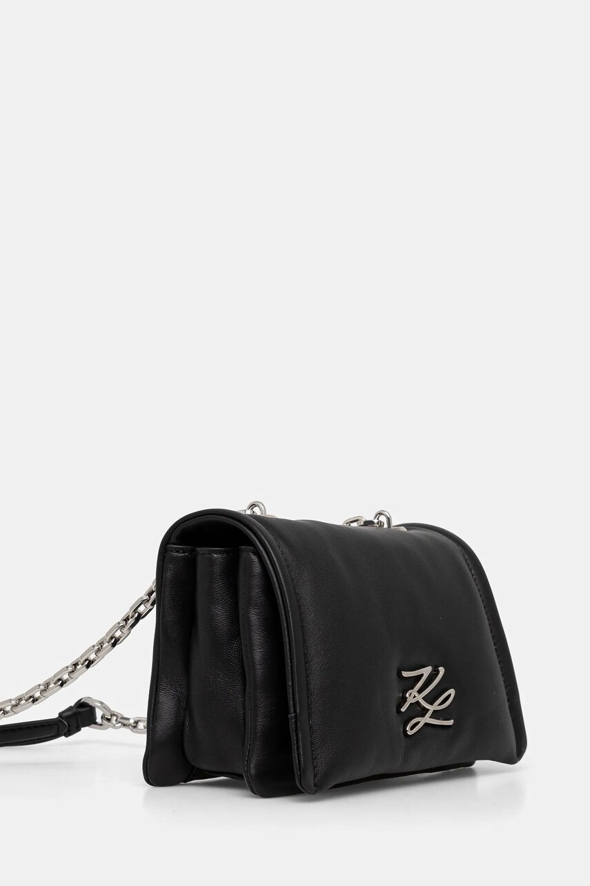 Шкіряна сумочка Karl Lagerfeld колір чорний A1W30175