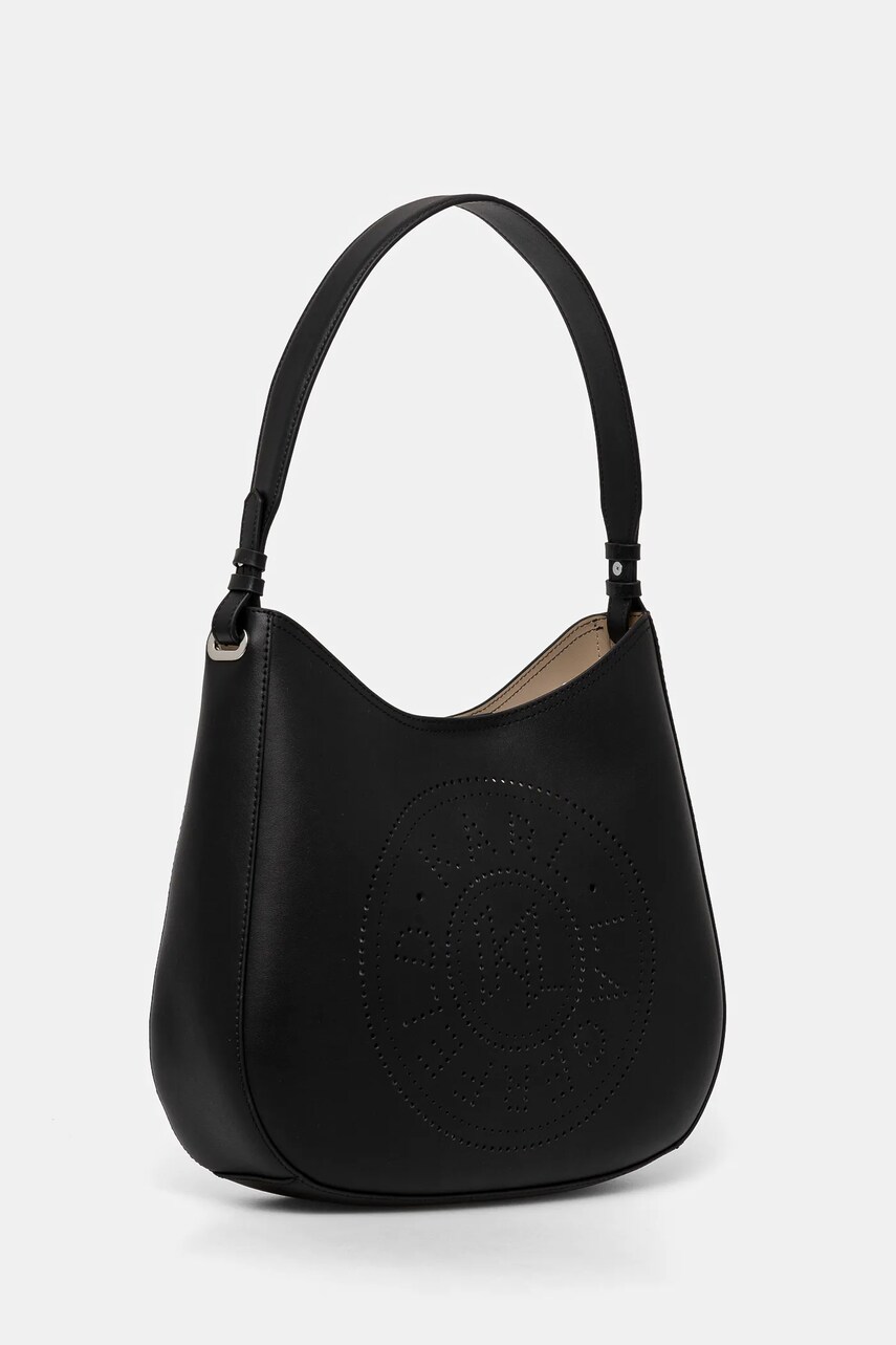 Шкіряна сумочка Karl Lagerfeld колір чорний A1W30213