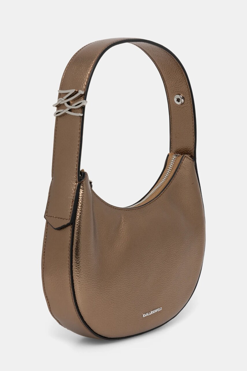 Шкіряна сумочка Karl Lagerfeld колір золотий A1W30222